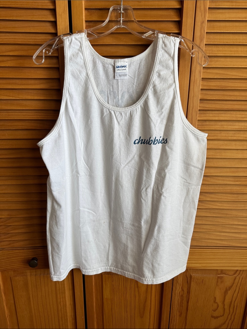 Chubbies White Tank Top -Men’s Casual Scoop Neck